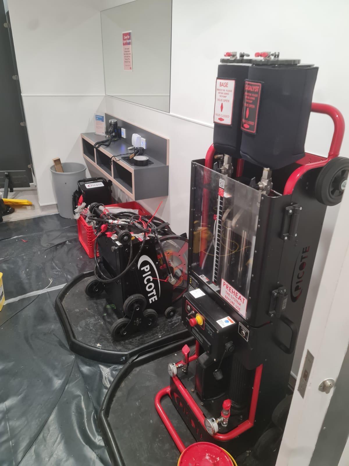 DN100 Cast & Clay Pipe Rehabilitation – with Mini Miller, Super Midi and Picote Xpress Coating System