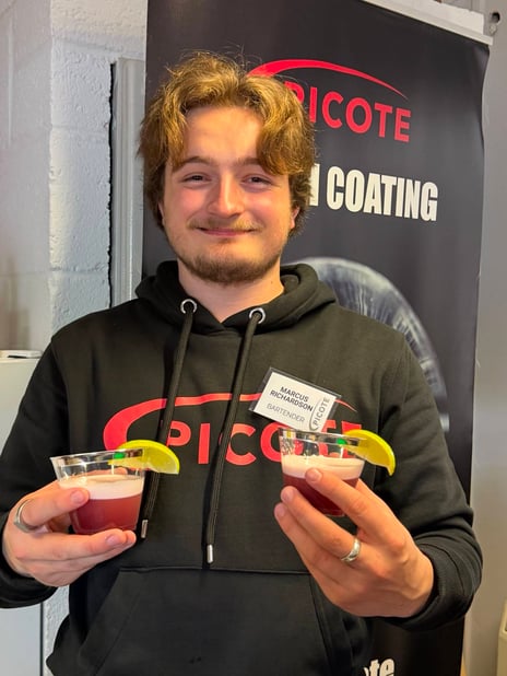 marcus richardson bartending at the open house